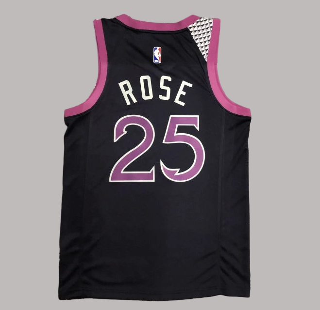 Minnesota Timberwolves 2018-19 Rose Black Team Jersey