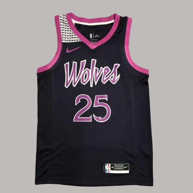 Minnesota Timberwolves 2018-19 Rose Black Team Jersey