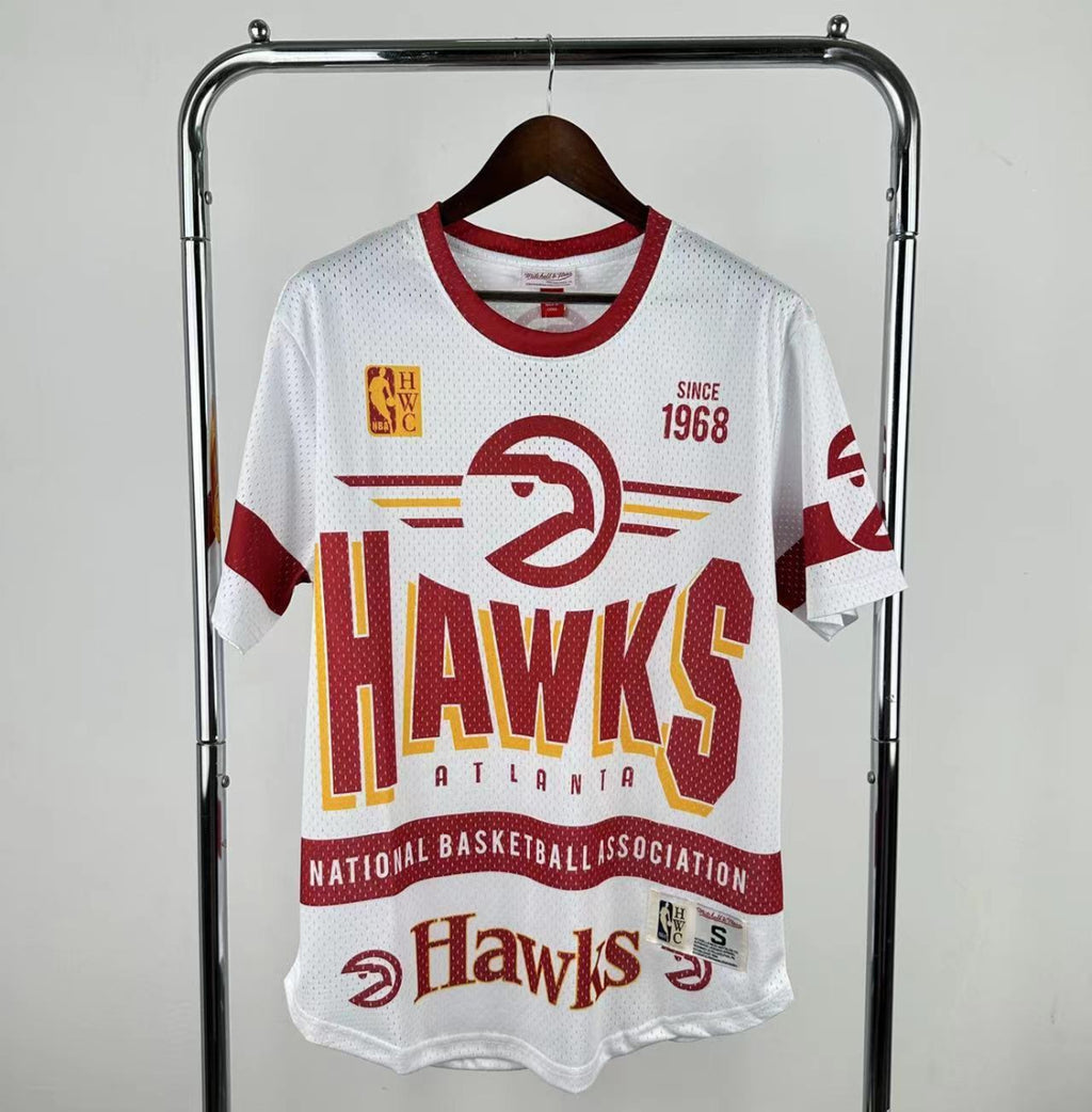 Atlanta Hawks 2026 Mitchell & Ness retro short-sleeve Hawks shirt
