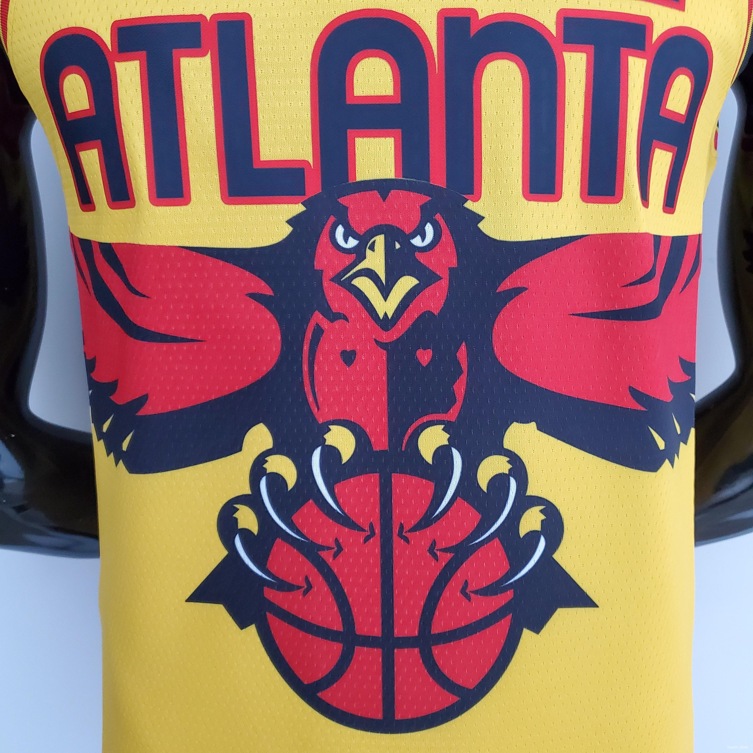 Atlanta Hawks 75th Anniversary 2202 Season Atlanta Hawks City Edition Yellow