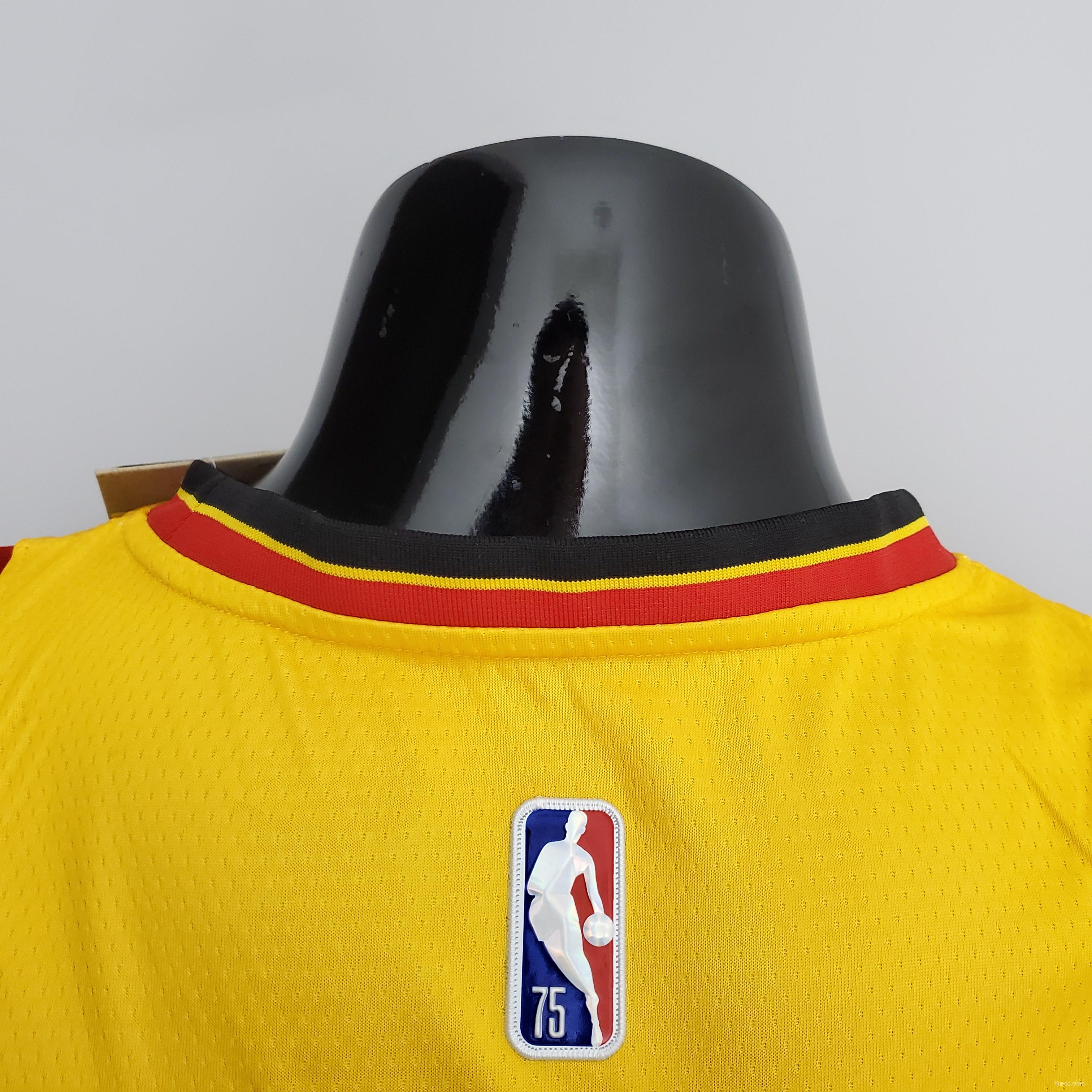 Atlanta Hawks 75th Anniversary 2202 Season Atlanta Hawks City Edition Yellow
