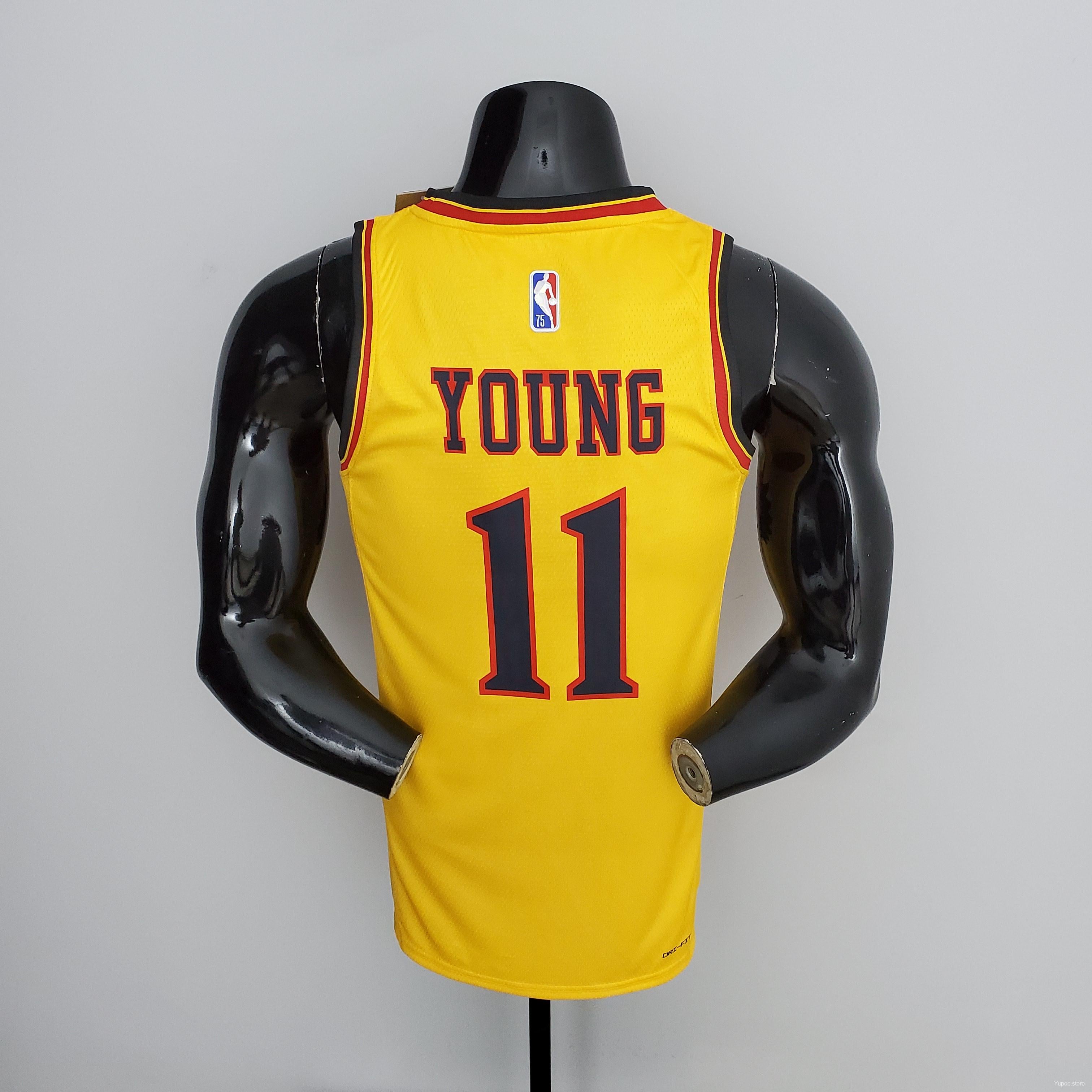 Atlanta Hawks 75th Anniversary 2202 Season Atlanta Hawks City Edition Yellow