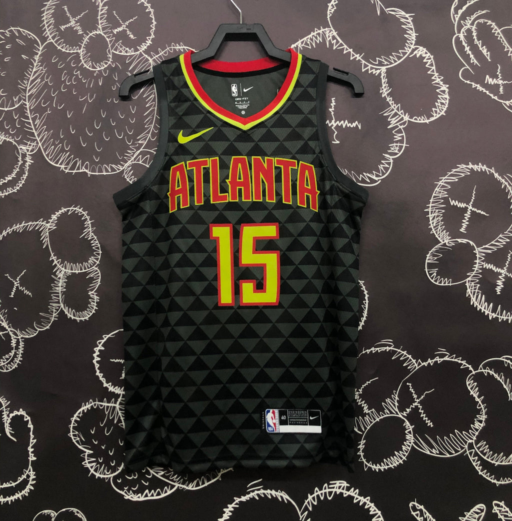 Atlanta Hawks Black Plaid #15 Carter jersey