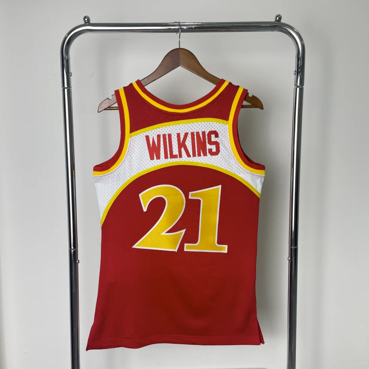 Atlanta Hawks 1985-86 Dominique Wilkins Mitchell & Ness Red Hardwood Classic Swingman Jersey