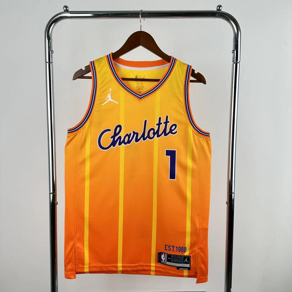 Charlotte Hornets 2026 Swingman Yellow Ball Jersey