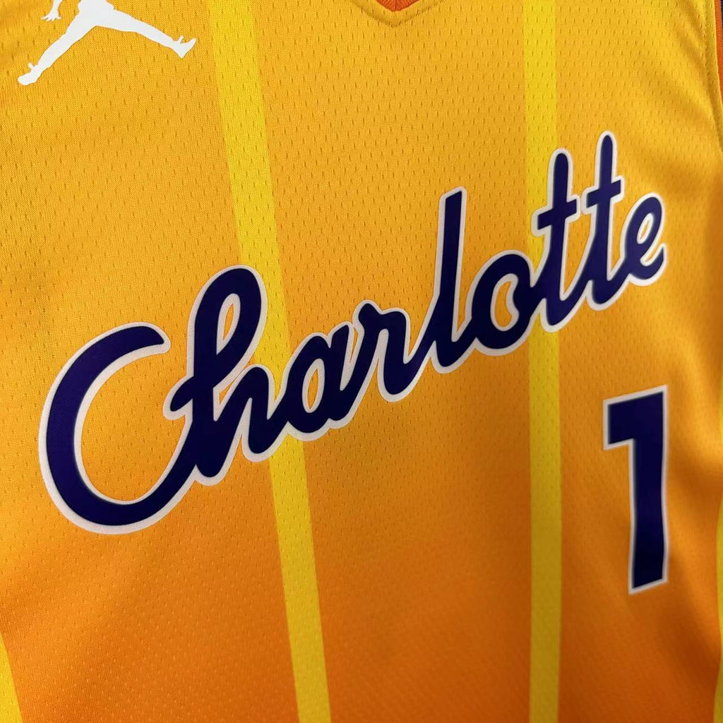 Charlotte Hornets 2026 Swingman Yellow Ball Jersey