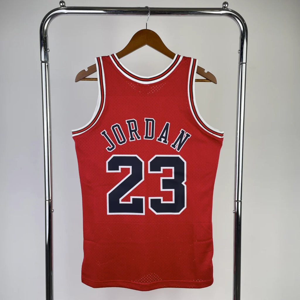 Chicago Bulls 1997-98 #23 Michael Jordan Red Mitchell & Ness Swingman Jersey