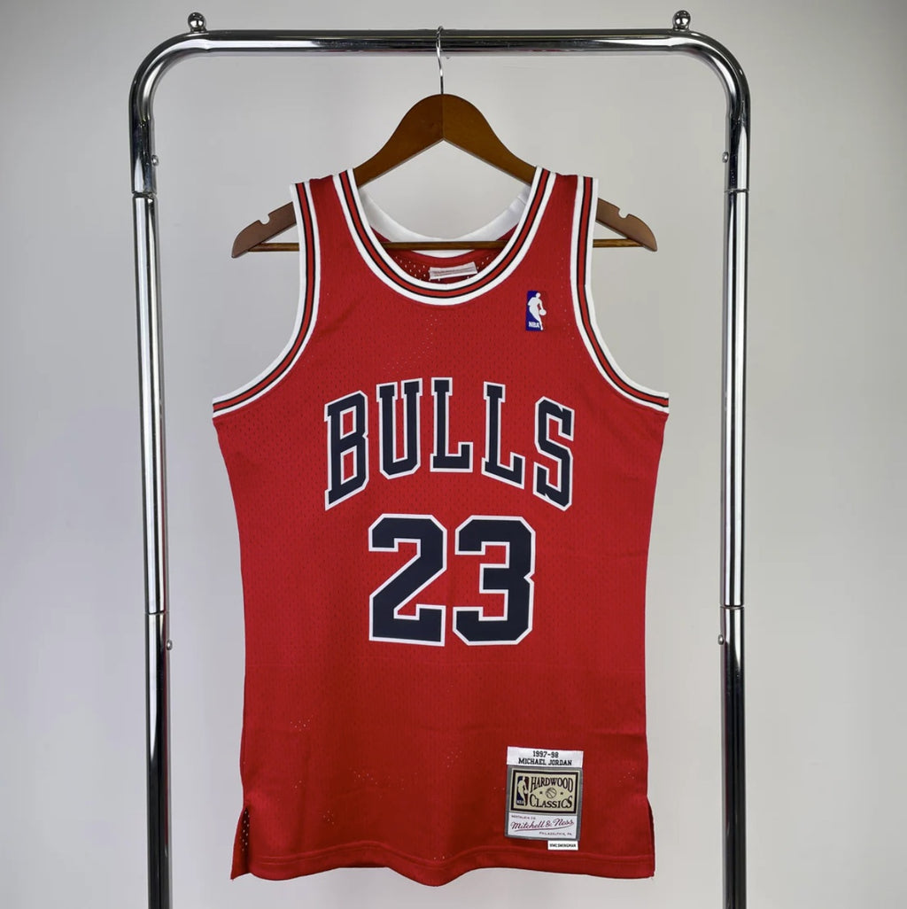 Chicago Bulls 1997-98 #23 Michael Jordan Red Mitchell & Ness Swingman Jersey