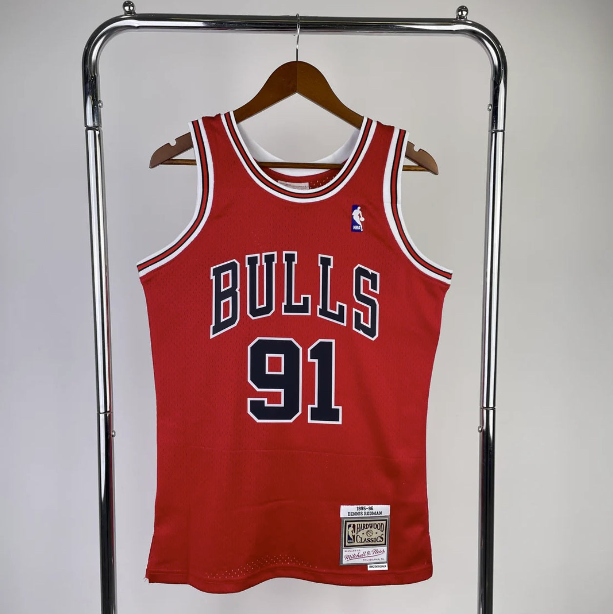 Chicago Bulls 1997-98 #91 Dennis Rodman Red Mitchell & Ness Swingman Jersey
