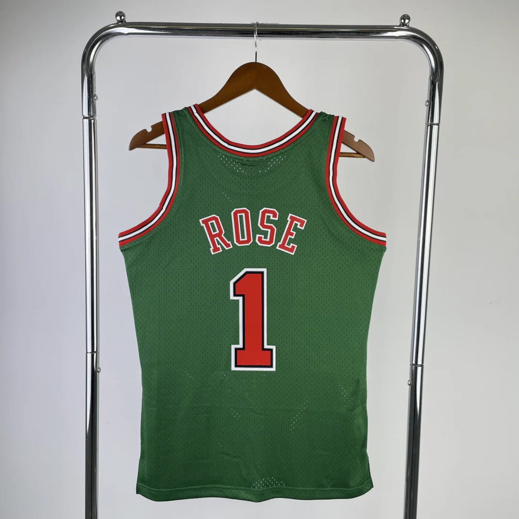 Chicago Bulls 2008-09 Derick Rose Go Green Mitchell & Ness Swingman Jersey