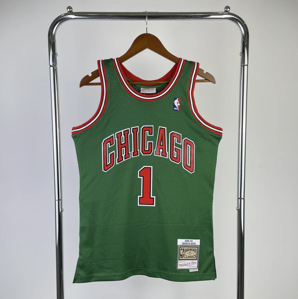 Chicago Bulls 2008-09 Derick Rose Go Green Mitchell & Ness Swingman Jersey