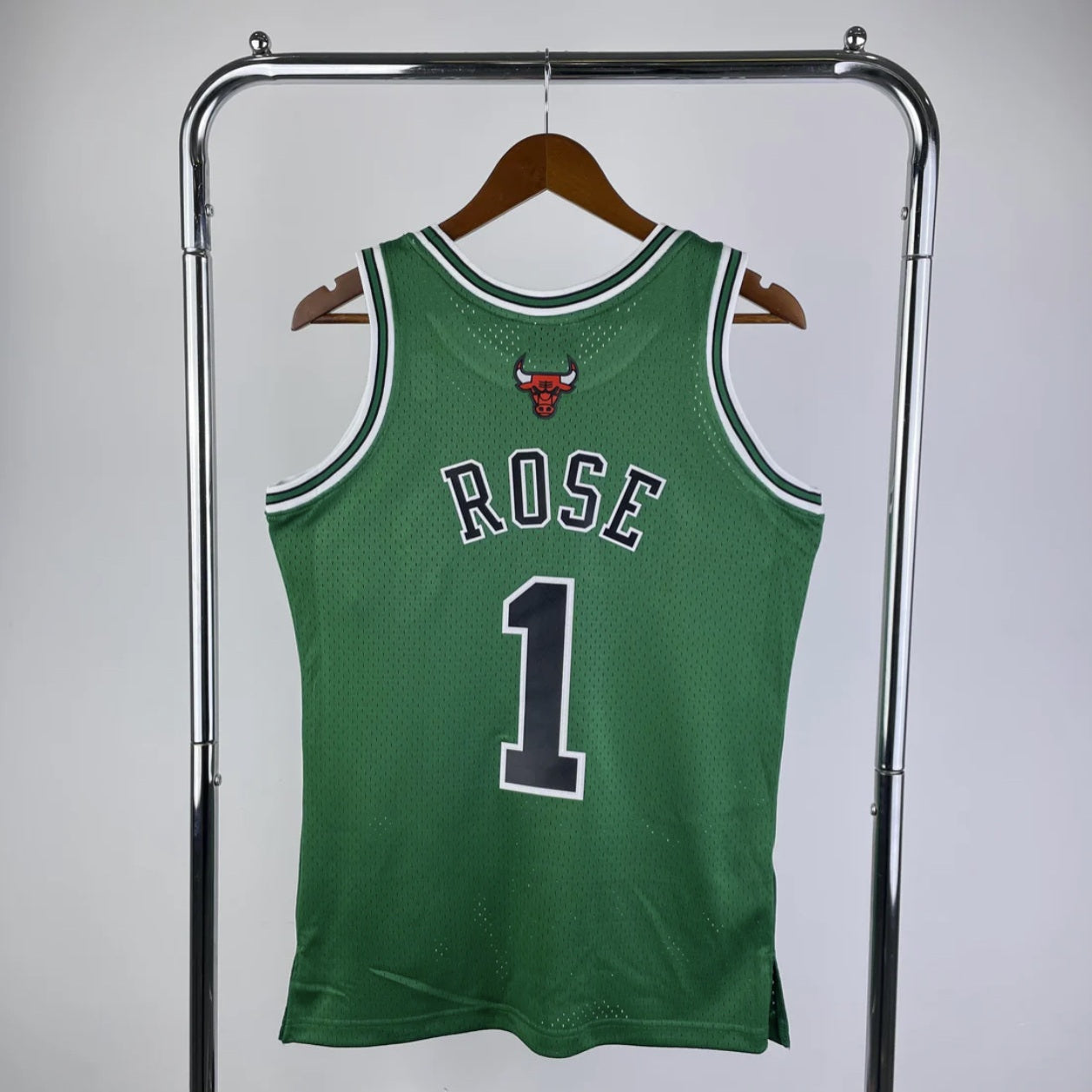 Chicago Bulls 2008-09 Derrick Rose St. Patrick's Day Mitchell and