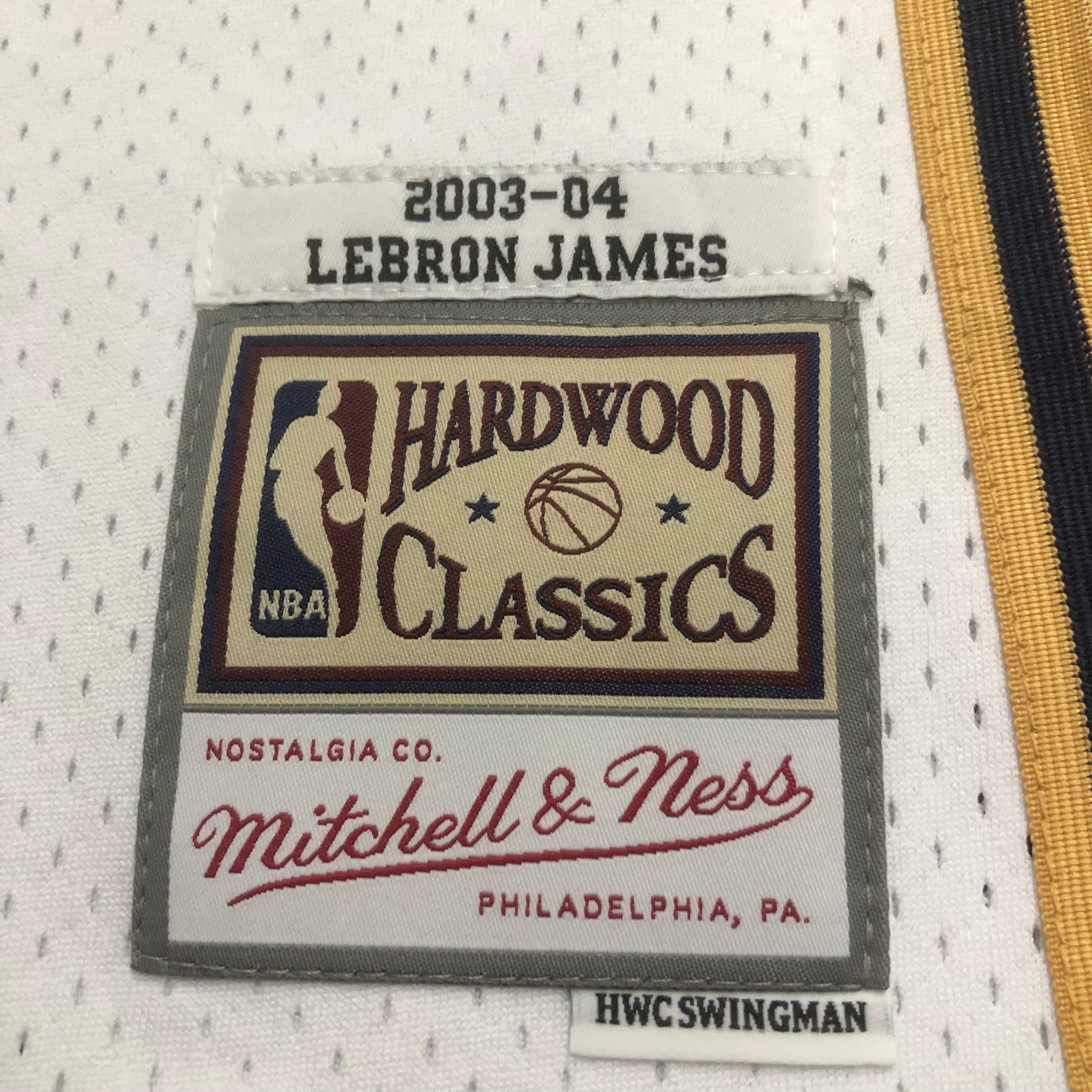 Cleveland Cavaliers 2003-04 Lebron James Mitchel & Ness White Hardwood Classics Swingman Jersey