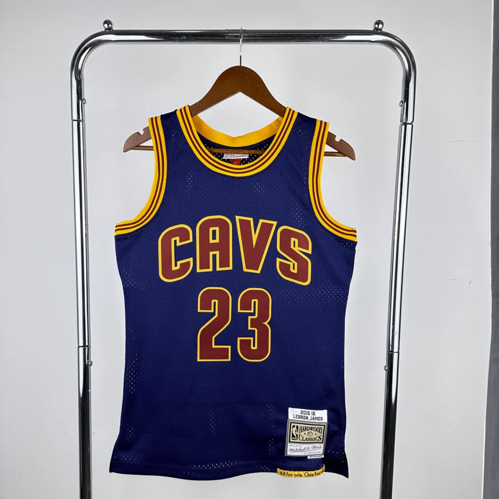 Cleveland Cavaliers 2015-16 Lebron James Mitchell & Ness Navy Hardwood Classics Swingman Jersey
