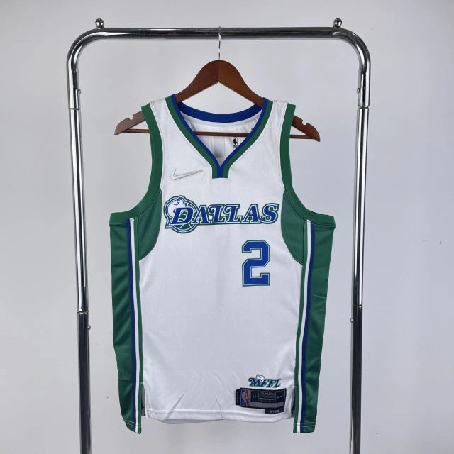 Dallas Mavericks 2023-24 White-Green City Edition Jersey