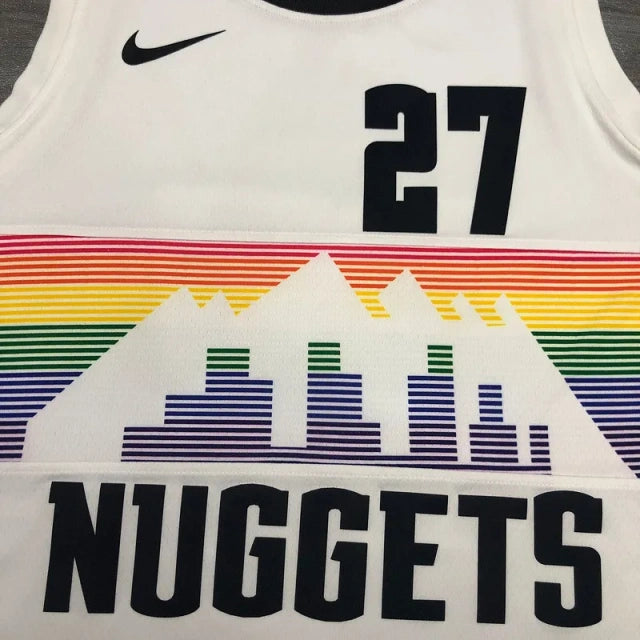 Denver Nuggets 2019-520 White Retro Classic Jersey