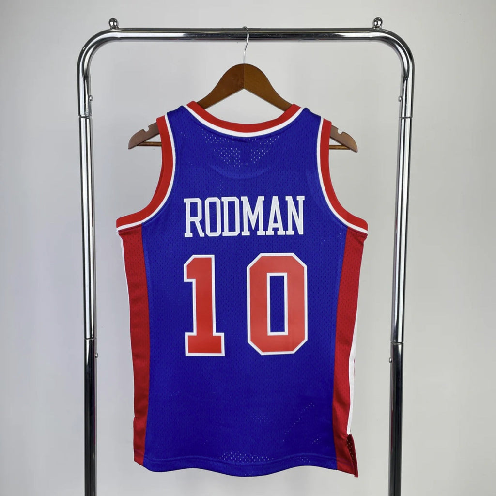 Detroit Pistons 1998-99 Dennis Rodman Blue Mitchell & Ness Hardwood Classics Swingman Jersey