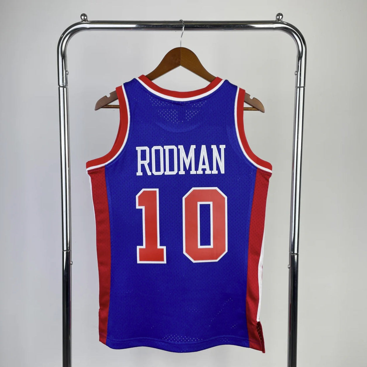 Detroit Pistons 1998-99 Dennis Rodman Blue Mitchell & Ness Hardwood Classics Swingman Jersey