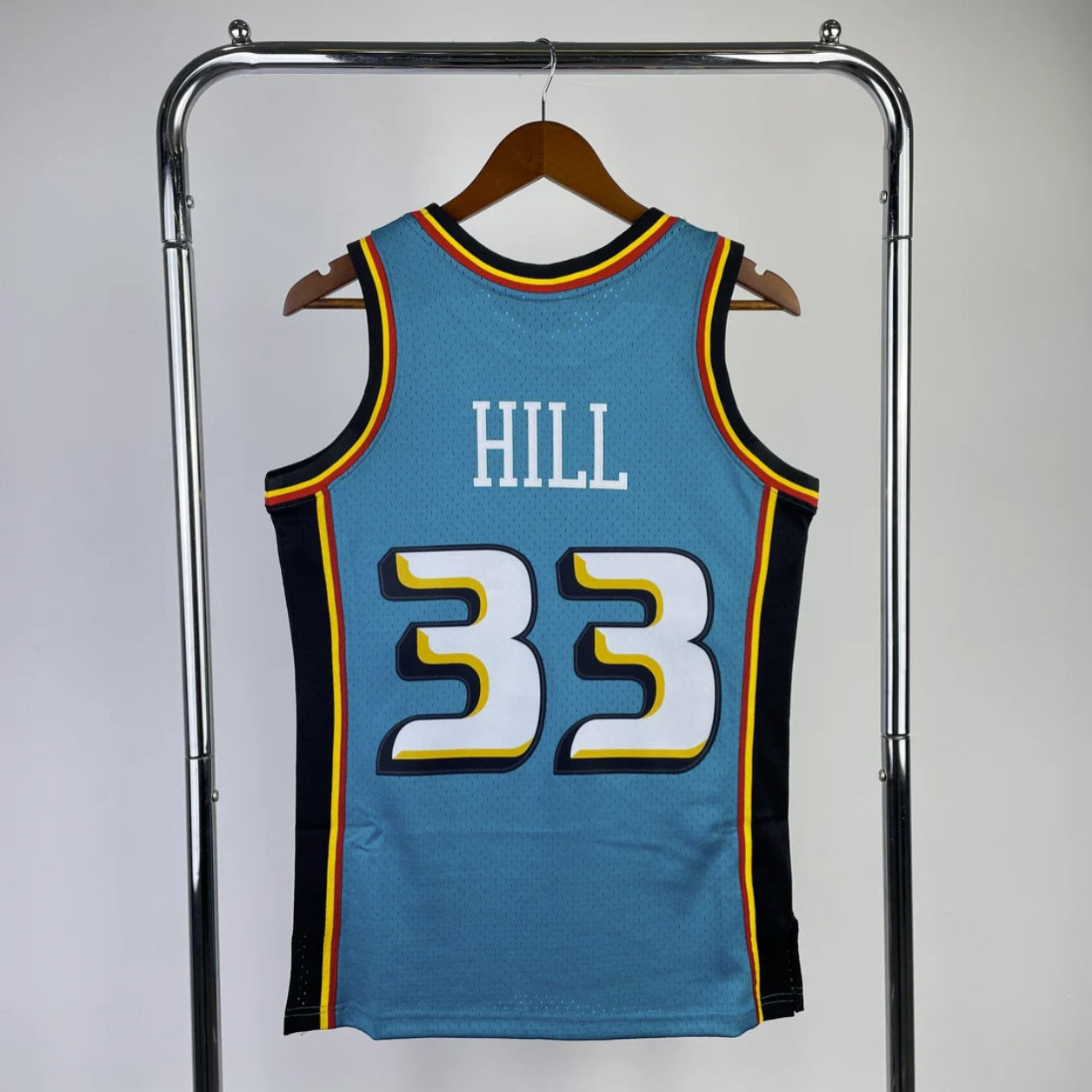 Detroit Pistons 1998 Grant Hill Teal Mitchell & Ness Hardwood Classics Swingman Jersey