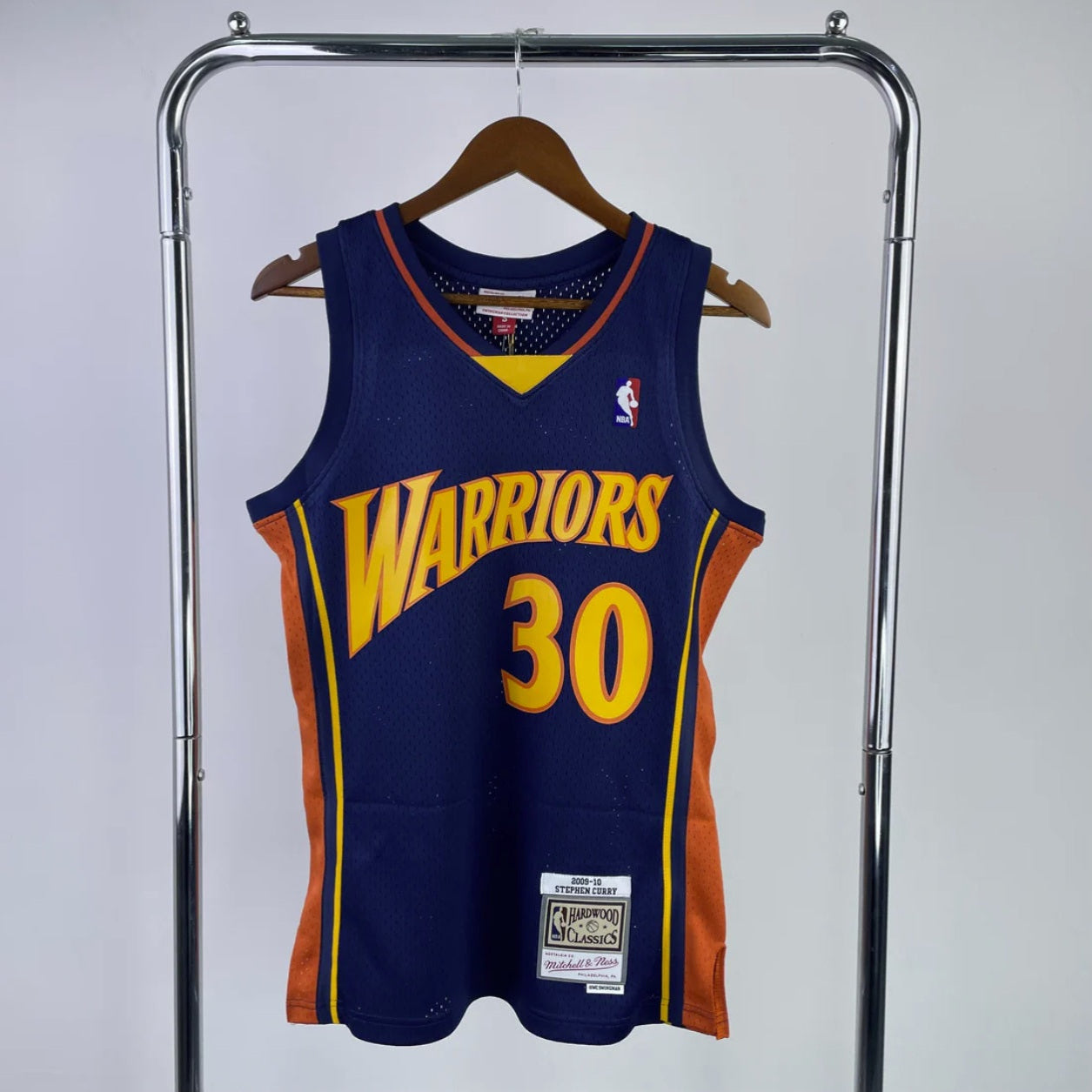 Golden State Warriors 2009-10 Steph Curry Blue Mitchell & Ness Hardcore Classics Swingman Jersey
