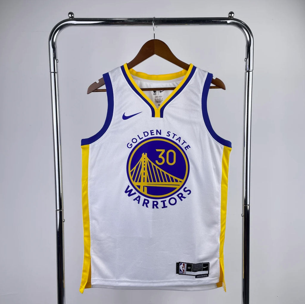 Golden State Warriors 2023-24 Steph Curry White Swingman Association Edition Jersey