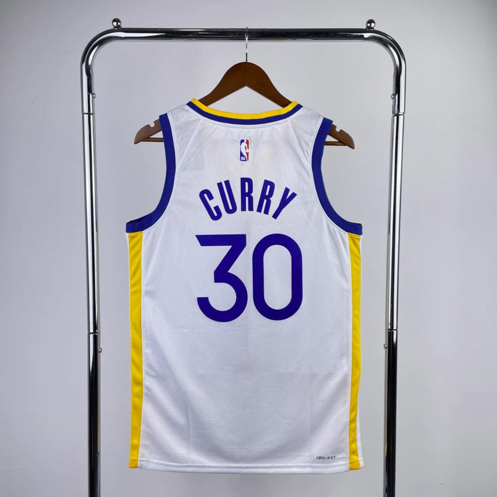 Golden State Warriors 2023-24 Steph Curry White Swingman Association Edition Jersey