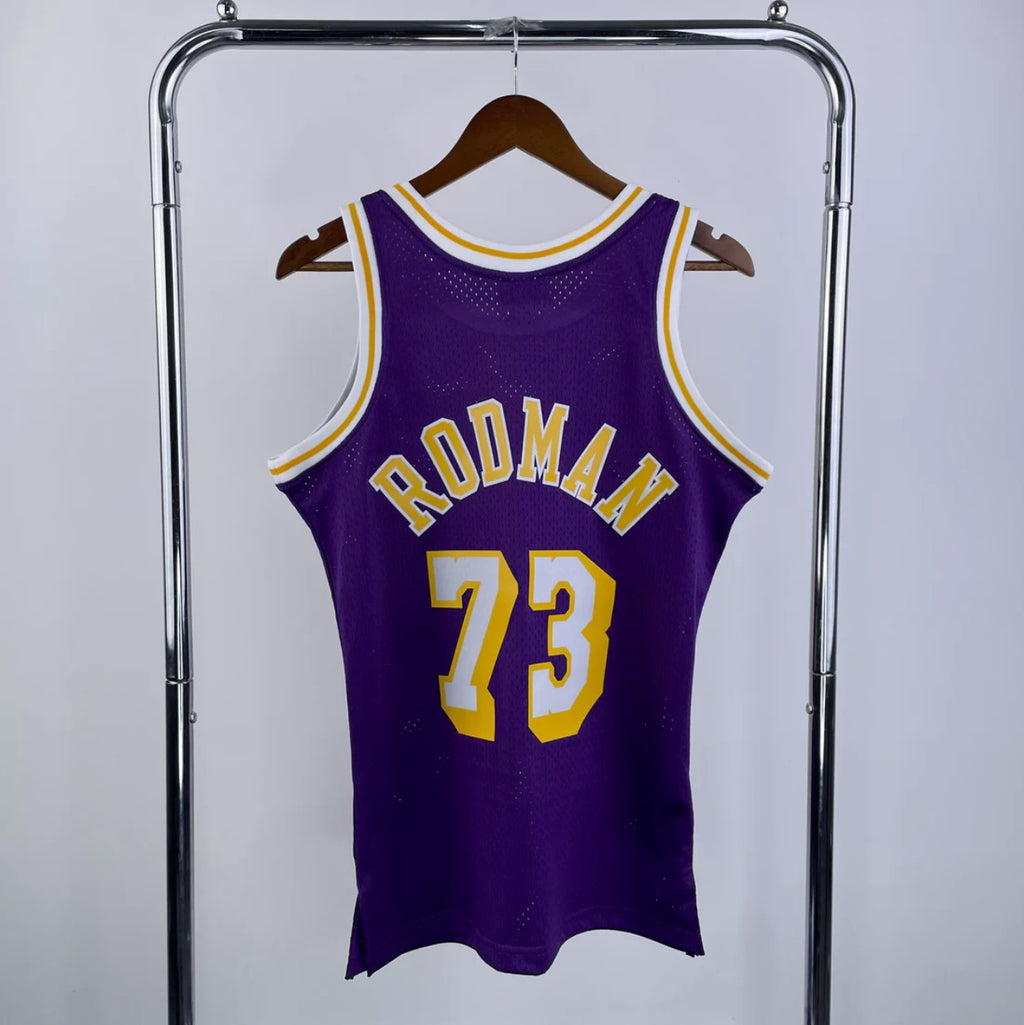Loa Angeles Lakers 1998-99 Dennis Rodman Purple Mitchell & Ness Hardwood Classics Swingman Jersey