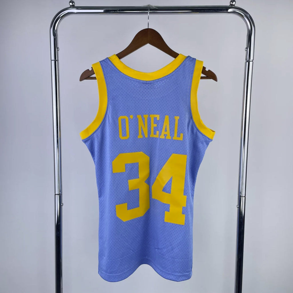 Loa Angeles Lakers 2001-02 Shaquille O`Neal Blue Mitchell & Ness Hardwood Classics Swingman Jersey