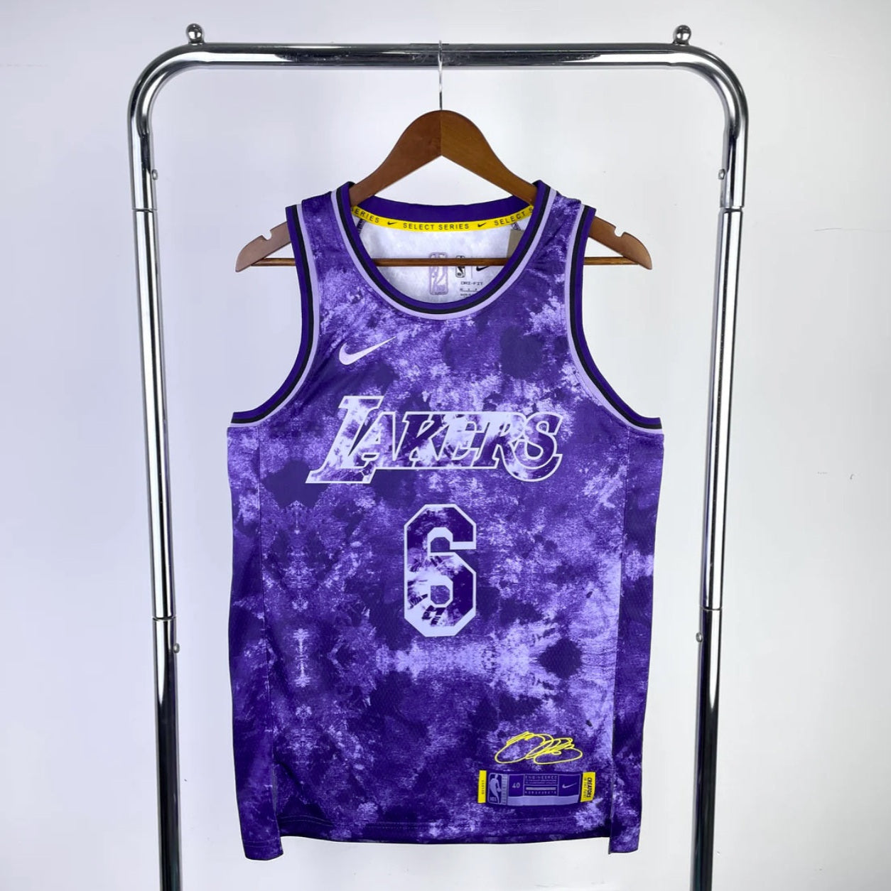 Los Angeles Lakers 2023-24 Lebron James Purple NBA Select Series Jersey
