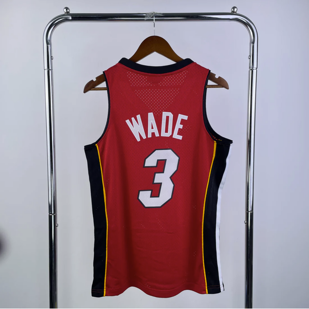 Miami Heat 2005-06 Dwayne Wade Red Mitchel & Ness Hardwood Classics Swingman Jersey