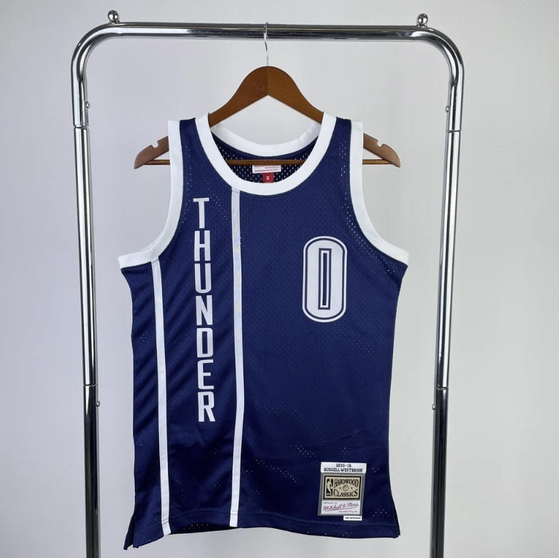 Oklahoma City Thunder 2015-16 Blue Mitchell & Ness Hardwood Classics Swingman Jersey