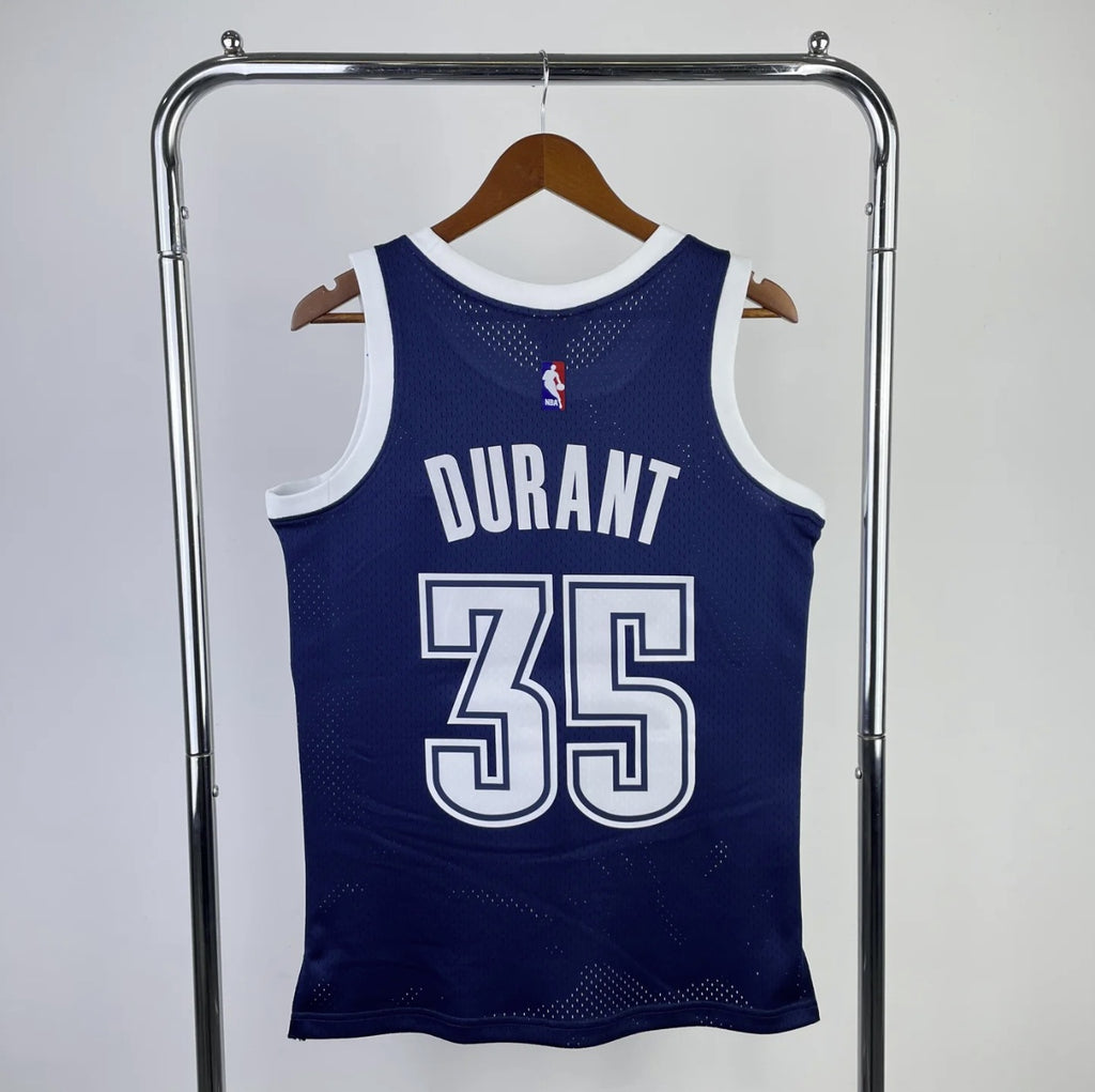 Oklahoma City Thunder 2015-16 Kevin Durant Blue Mitchell & Ness Hardwood Classics Swingman Jersey