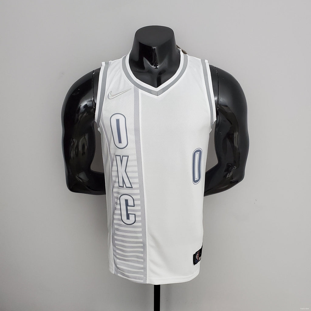 Oklahoma City Thunder 2022 White 75th Anniversary City Edition Jersey