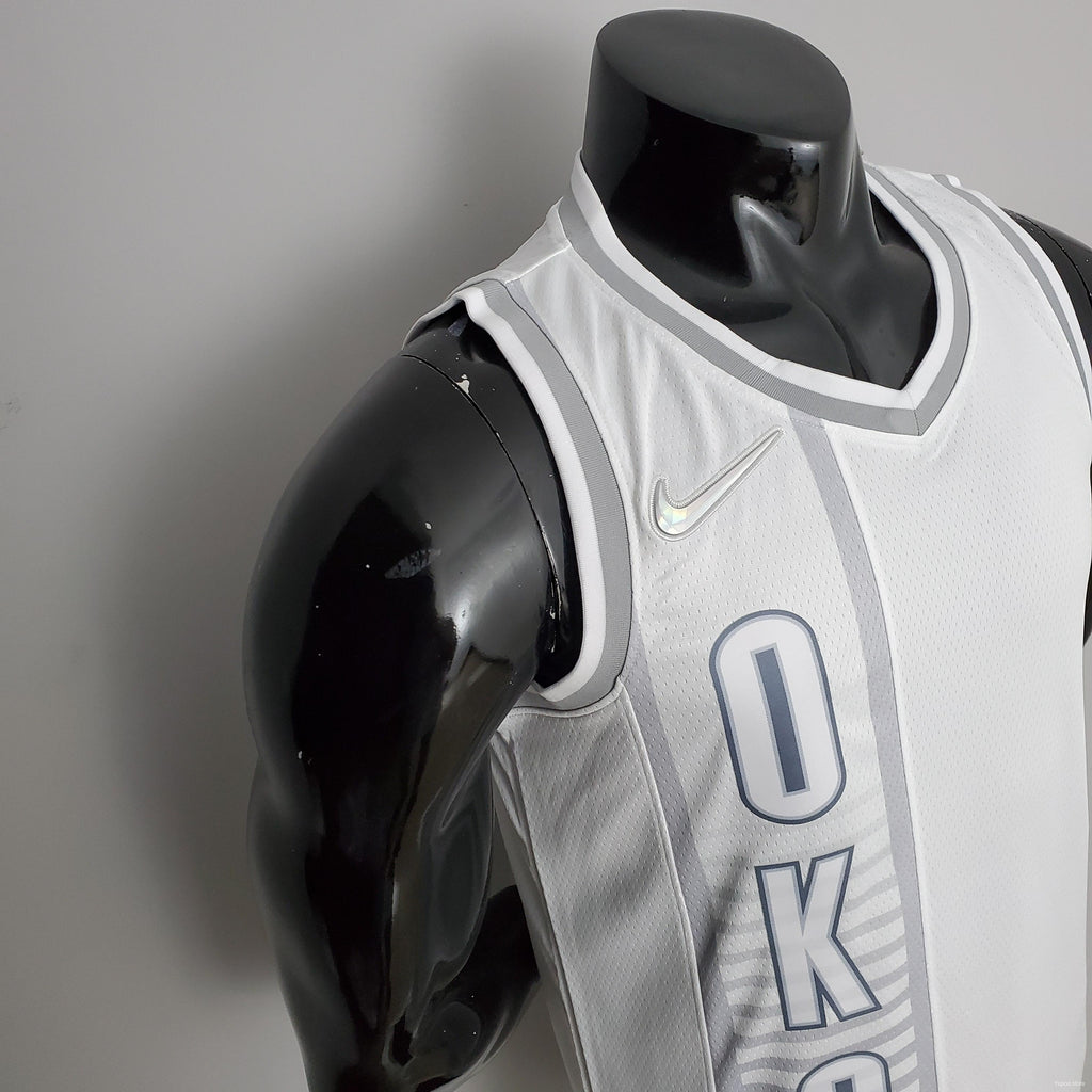 Oklahoma City Thunder 2022 White 75th Anniversary City Edition Jersey