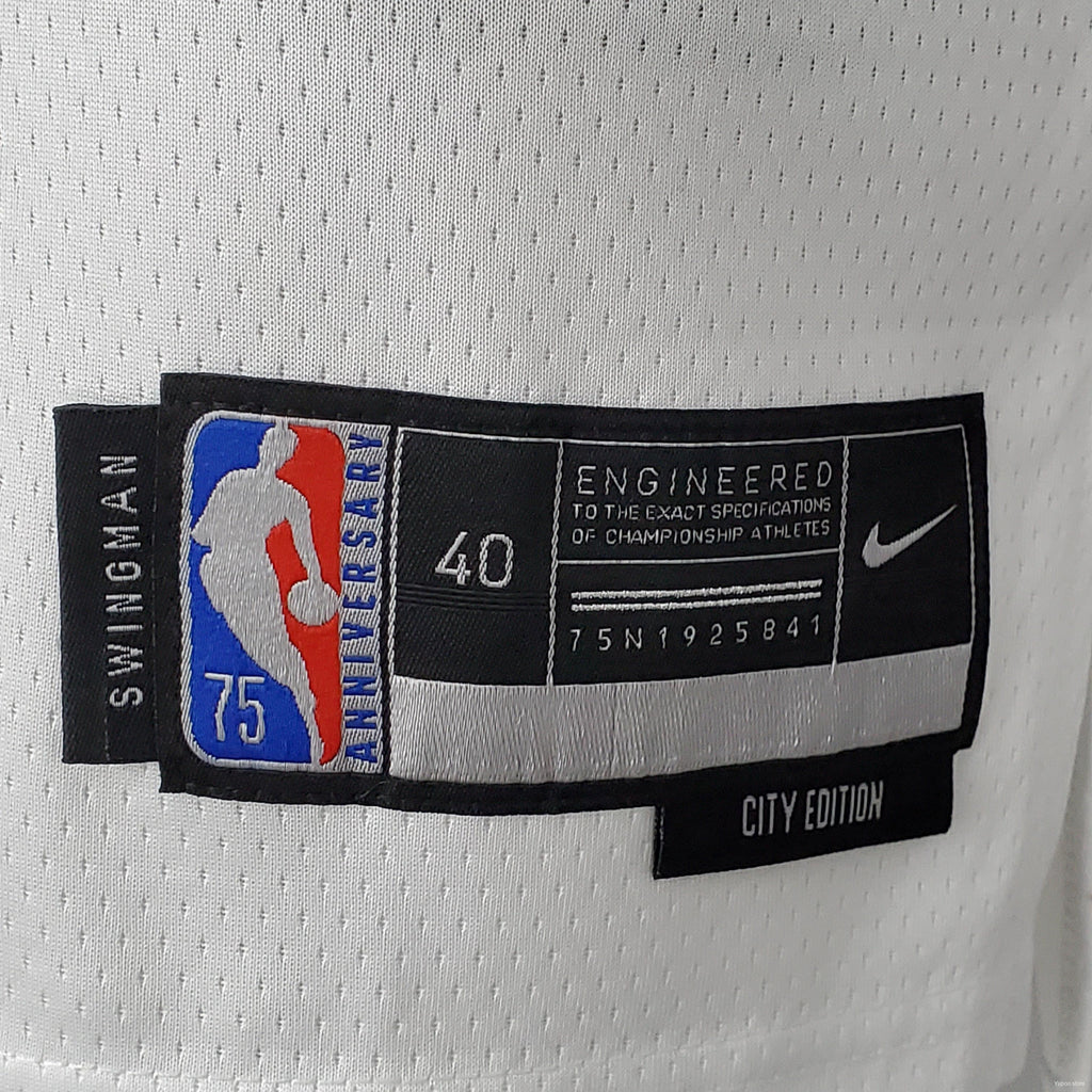 Oklahoma City Thunder 2022 White 75th Anniversary City Edition Jersey