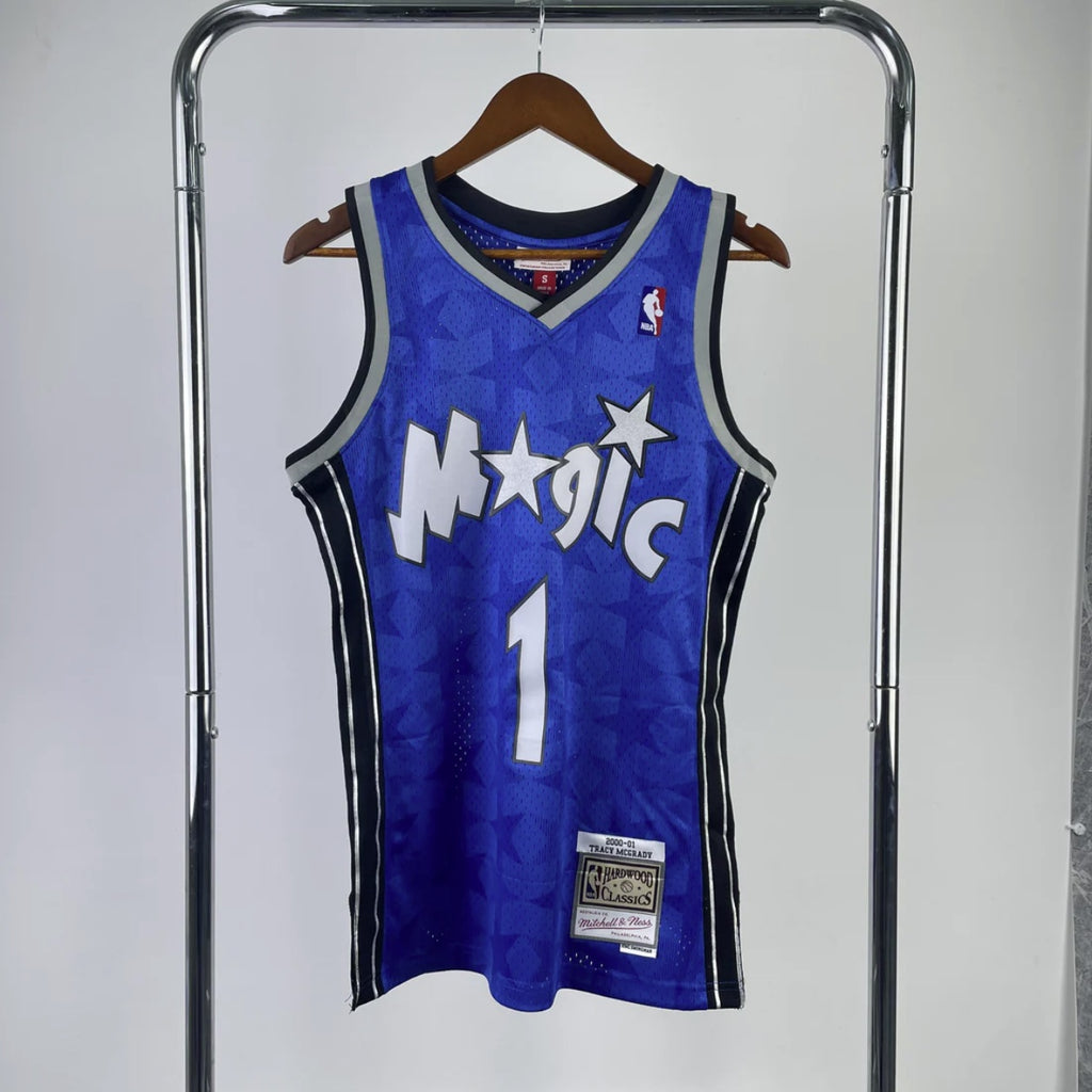 Orlando Magic 2000-01 McGrady Blue Mitchell & Ness Hardwood Classic Swingman Jersey