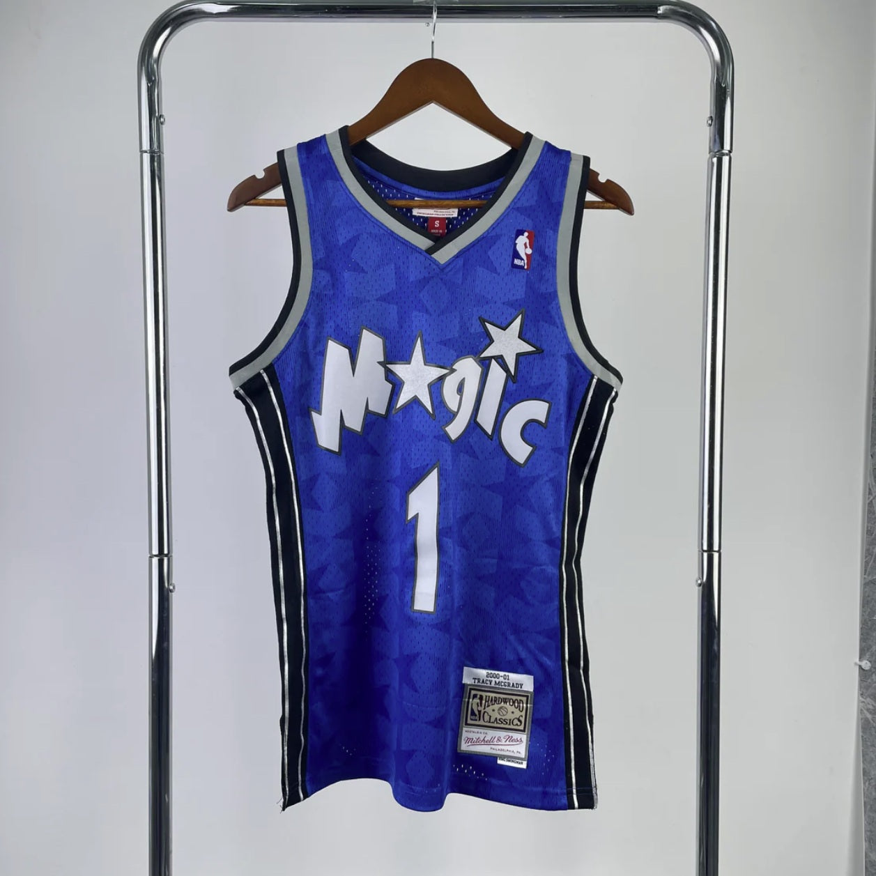 Orlando Magic 2000-01 McGrady Blue Mitchell & Ness Hardwood Classic Swingman Jersey