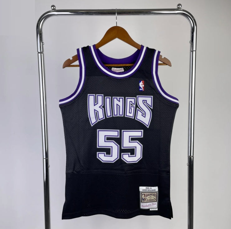 Sacramento Kings 2000-01 Mitchell & Ness Black Hardwood Classic Swingman Jersey