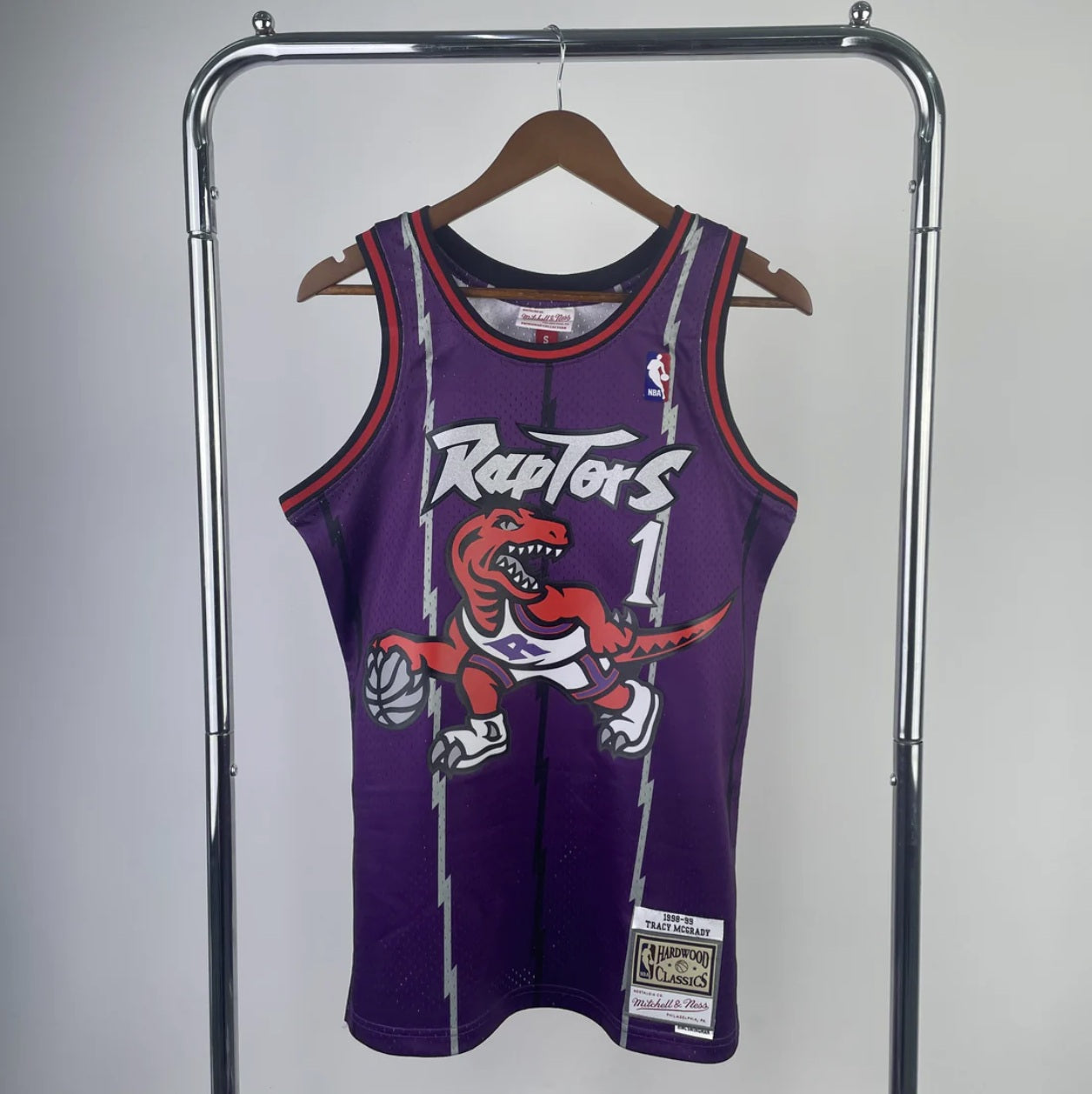Toronto Raptors 1998-99 Tracy McGrady Mitchell & Ness Purple Hardwood Classics Swingman Jersey