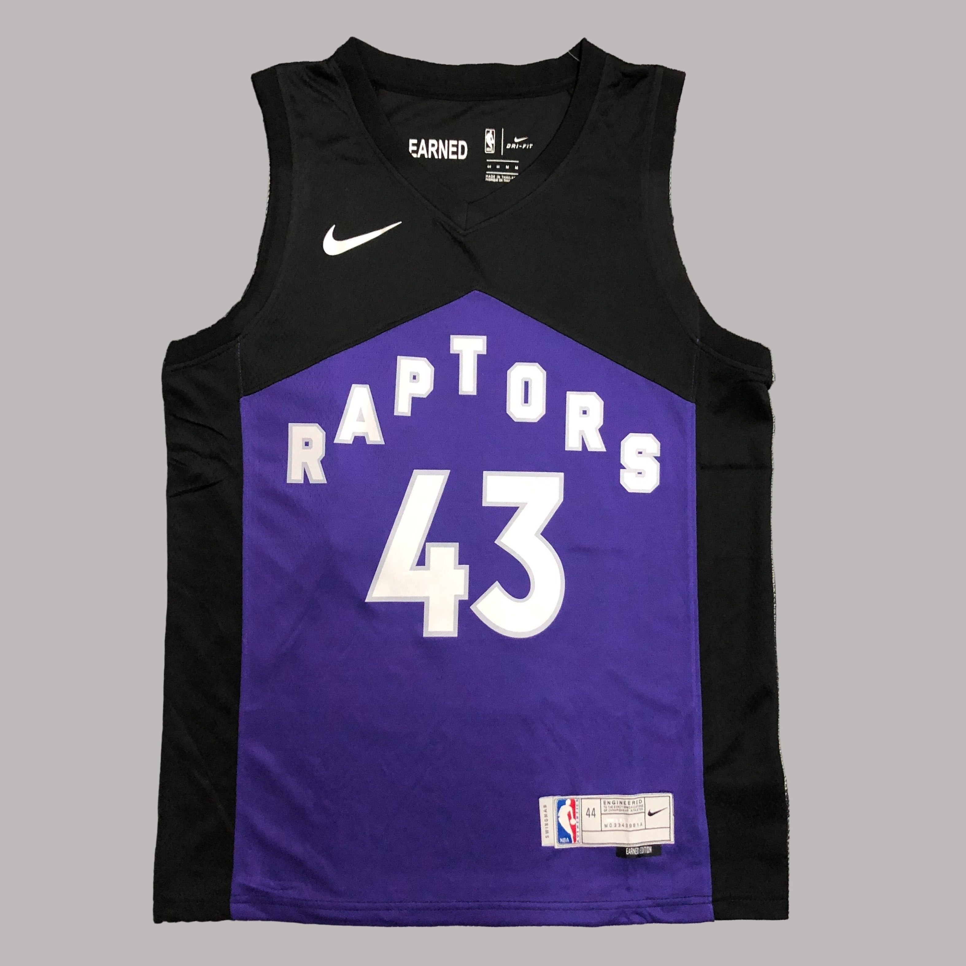 Toronto Raptors 2021 Black and Purple Earned Edition Swingman Jersey