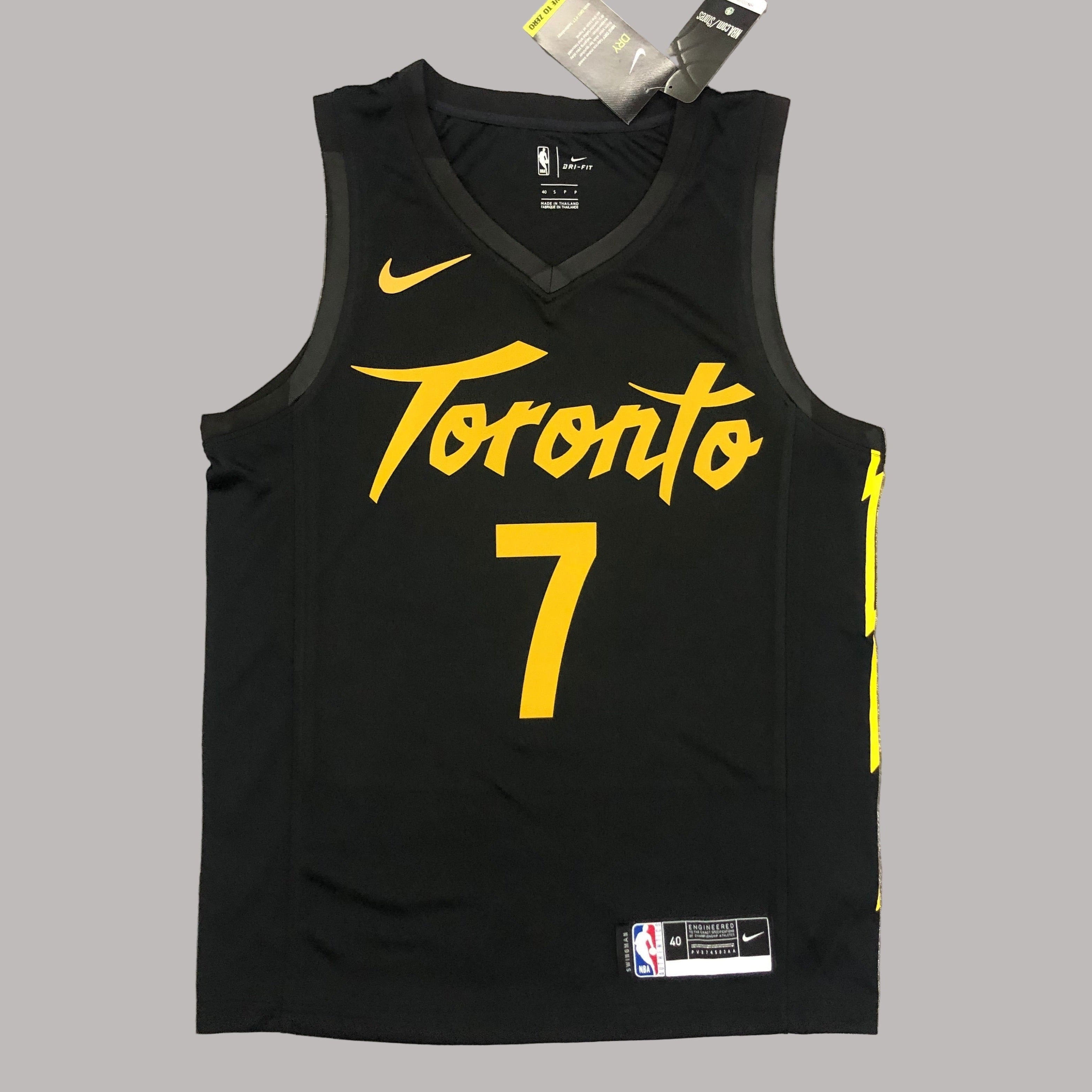 Toronto Raptors 2021 Black and Yellow Earned Edition Swingman Jersey