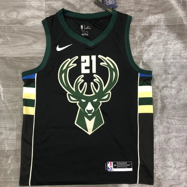 Milwaukee Bucks Jersey 2020-21 Black Icon Edition