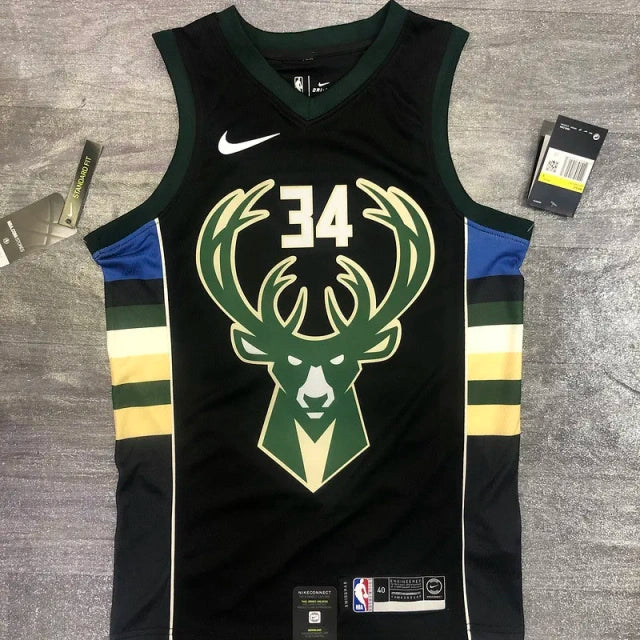Milwaukee Bucks Jersey 2020-21 Black Icon Edition