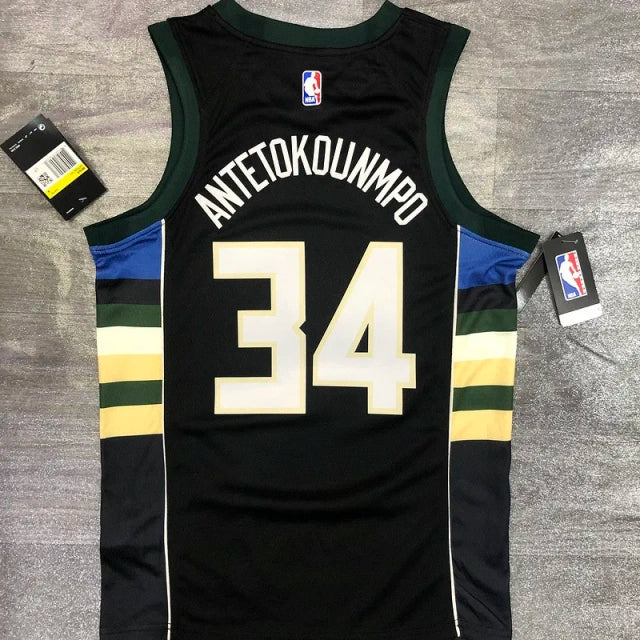 Milwaukee Bucks Jersey 2020-21 Black Icon Edition