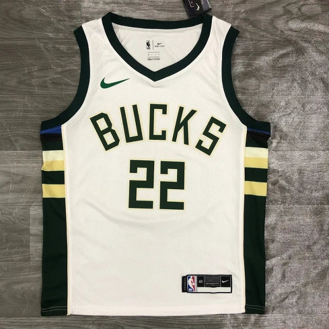 Milwaukee Bucks Jersey 2020-21 White Association Edition