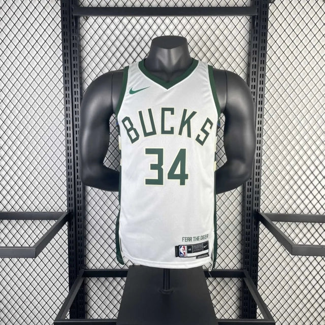 Milwaukee Bucks Jersey 2023 White Edition