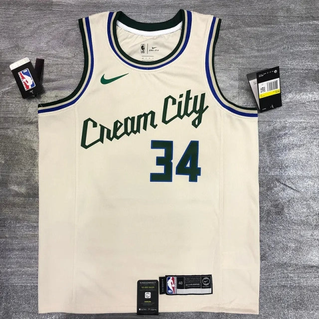 Milwaukee Bucks Jersey 2020-21 White City Edition